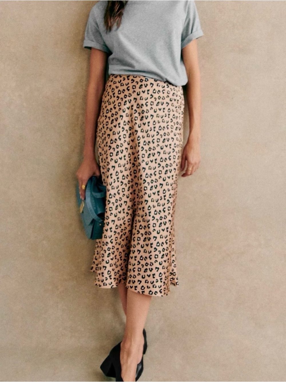 Sezane Sandy Skirt Leopard - Size 12 - Picture 2 of 8